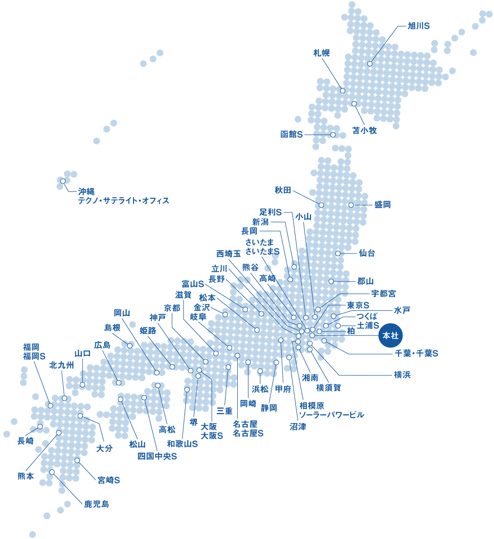 日本テクノ拠点図